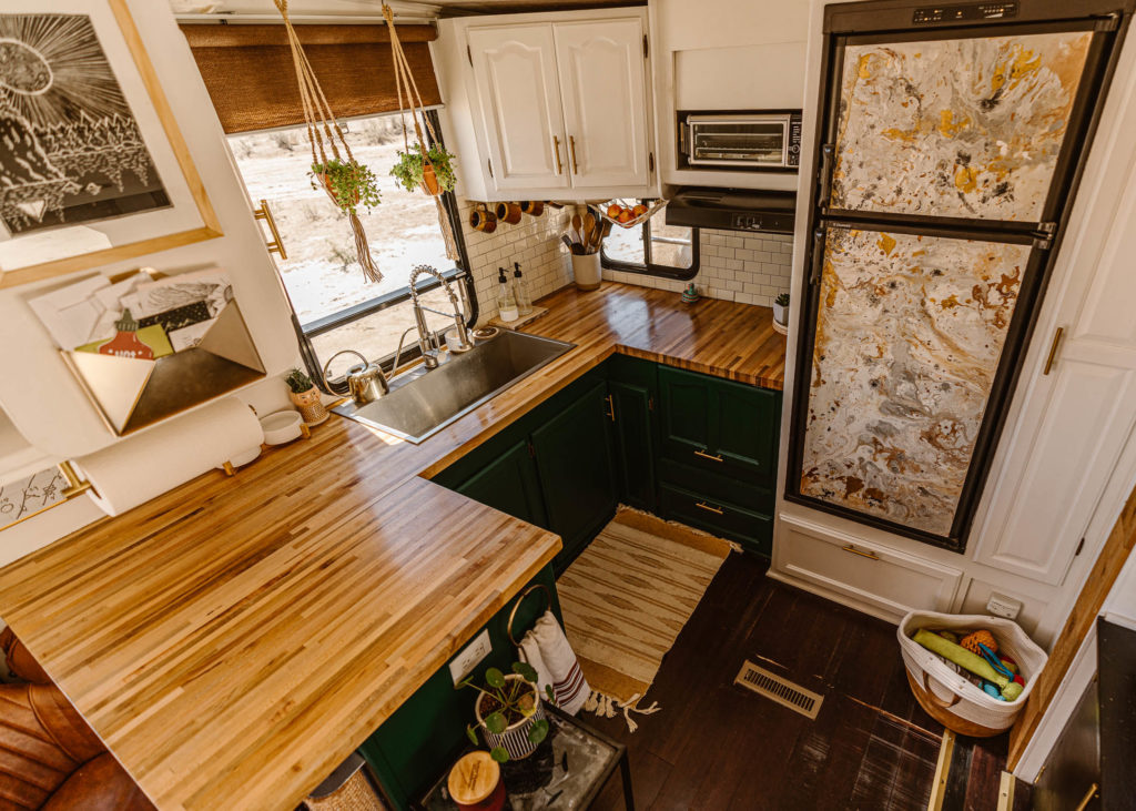 live in an rv full time boho remodel