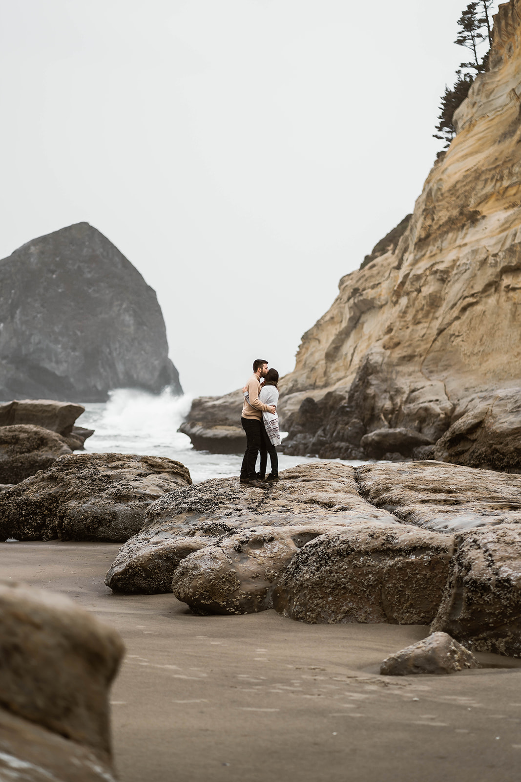 Sunrise engagement session at Cape Kiwanda