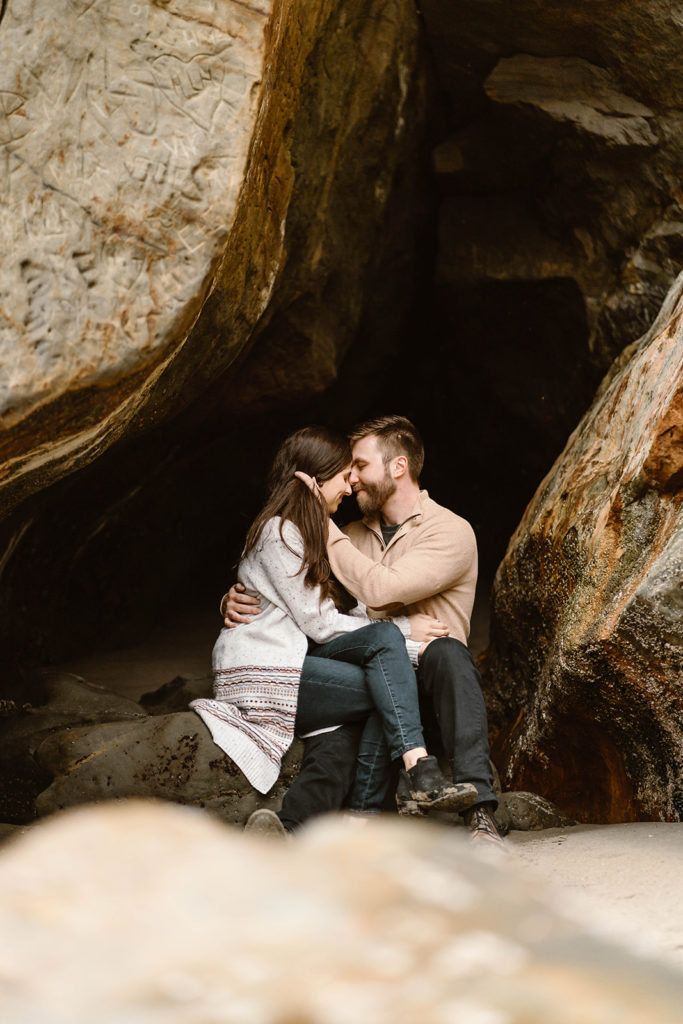 Sea cave engagement inspiration