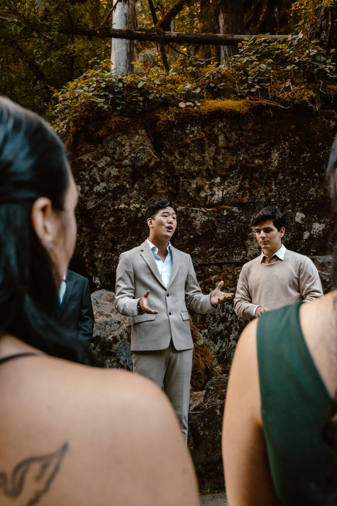 mt rainier elopement ceremony