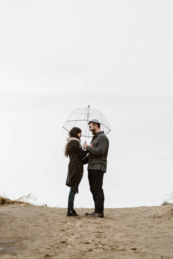 Rainy engagement photos 