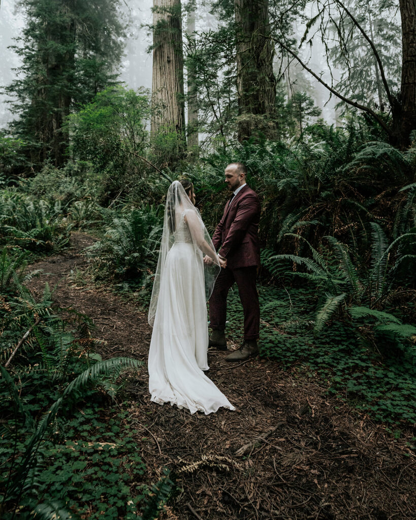 During their forest wedding, we see our couple come together for their ceremony. 